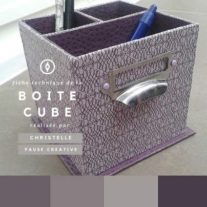 Boîte cube titre L'ATELIER DE FRAMBOISE CHOCOLAT