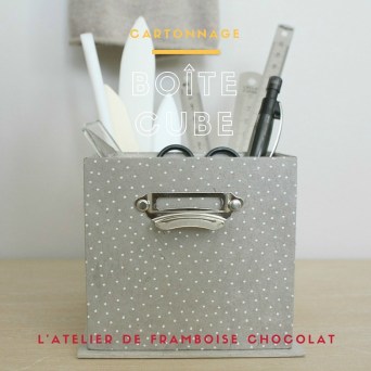 Pot cube social CARRE L'ATELIER DE FRAMBOISE CHOCOLAT
